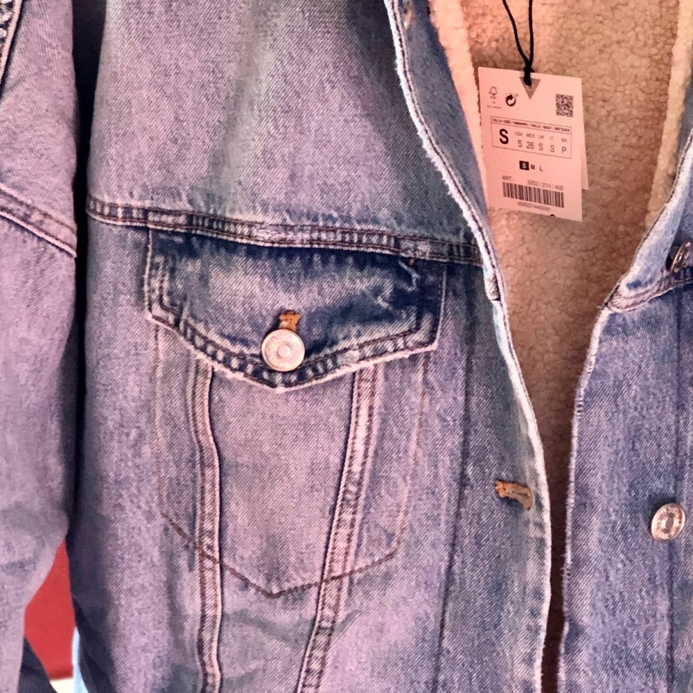 Zara Oversized Denim Jean Jacket - Picture 7 of 12